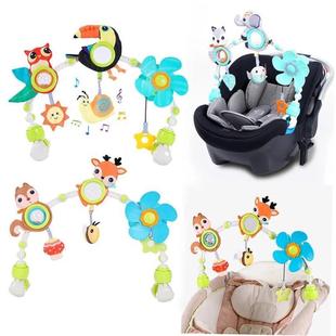 Baby Stroller Arch Toys Musical Rattle Sensory Toy with Teet