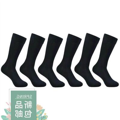 6 pairs Mens socks Black Cotton Dress Socks High qualit新款