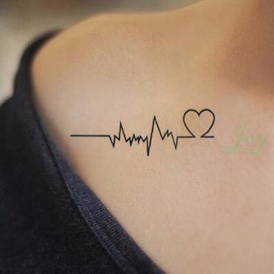 Waterproof Temporary Tattoo Sticker Body Art Love Wave Heart