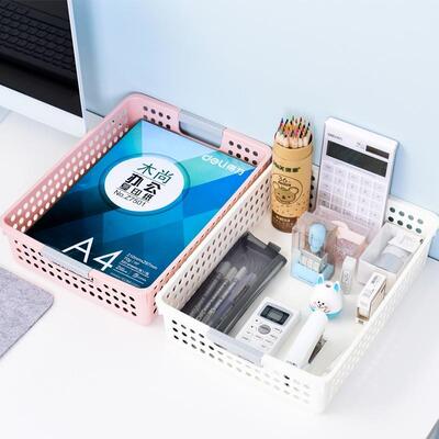 Basket office storage basket plastic A4 basket magazine rack