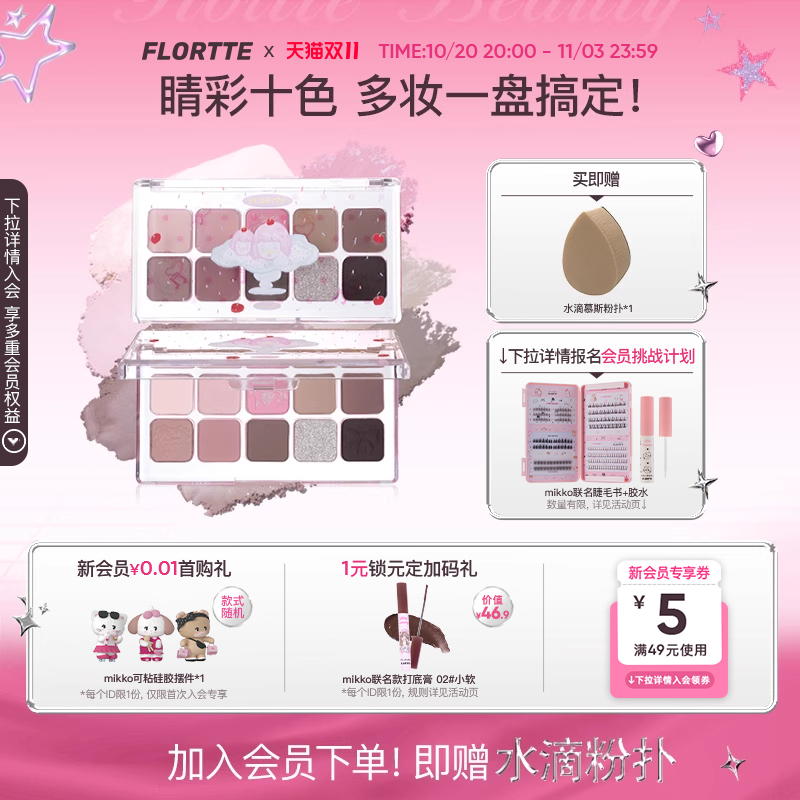 花洛莉亚十色眼影盘新手