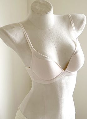 法式性感纯欲风内衣女小胸聚拢显大平胸不空杯无钢圈细肩带文胸罩