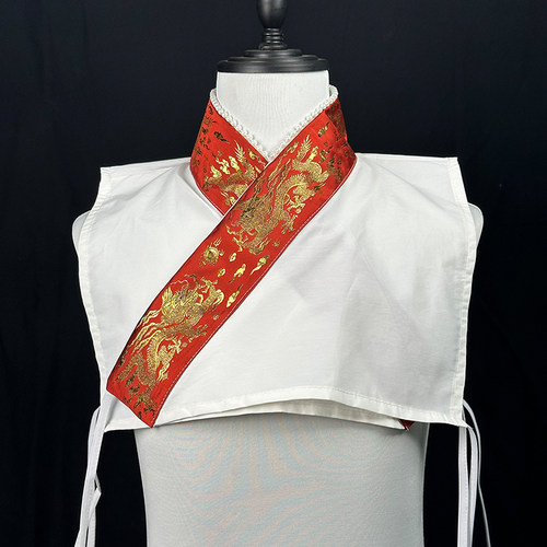 汉服义领圆领袍假领百搭交领护领