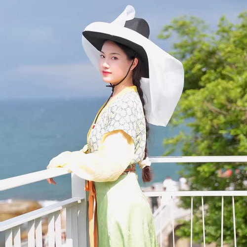 唐制帷帽古风汉服斗笠帽防晒大帽