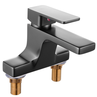 德国特塔全铜洗面盆双孔冷热水龙头陶瓷洗手盆卫生间洗脸盆水笼头