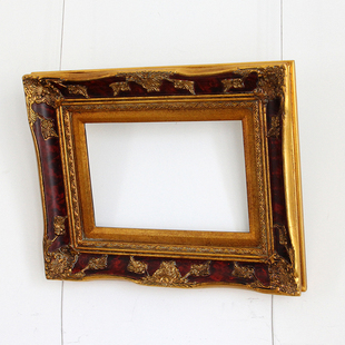 欧式实木画框红色金色12寸24寸 结婚婚纱照相框画框 框宽度9cm