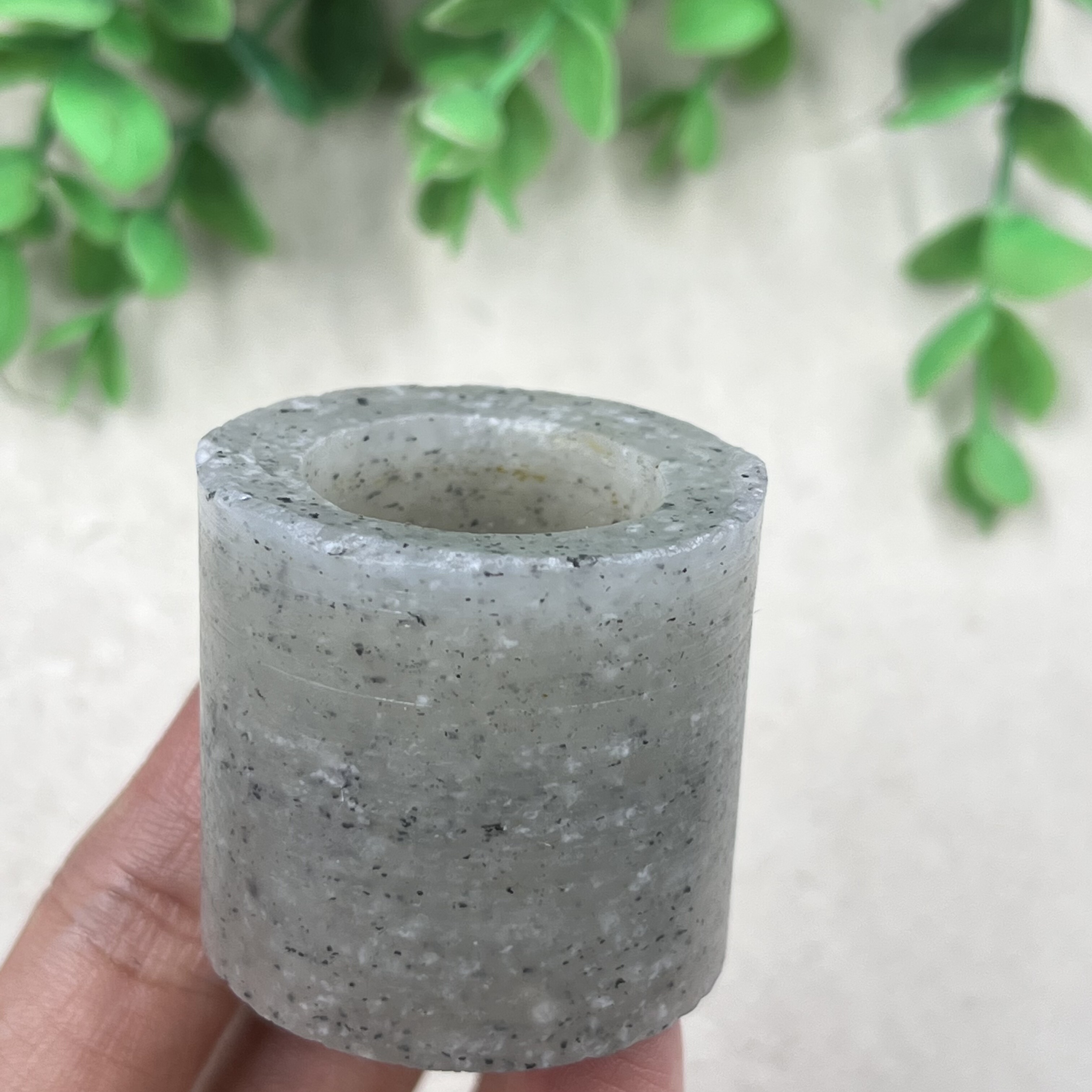 新疆和田玉青花籽点墨扳指戒指圈口23圆圈指环戒圈边角料毛料包邮