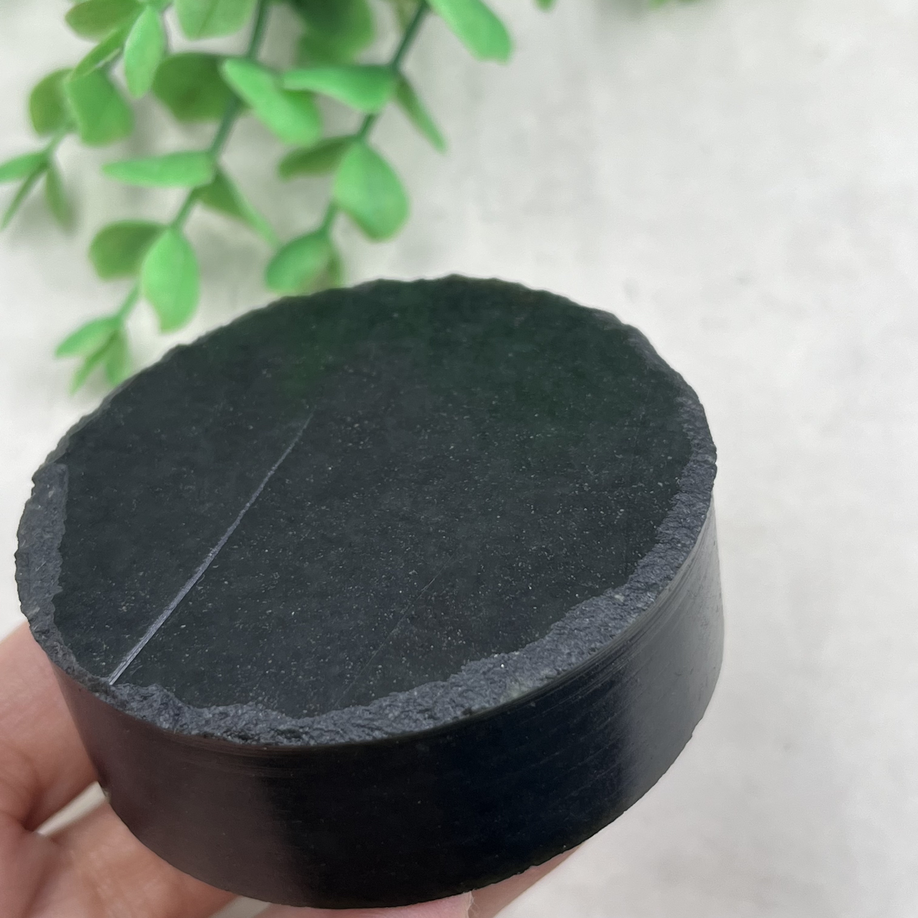 新疆和田玉青花籽手镯芯牌子边角料圆牌DIY 茶托玉石料包邮160克t
