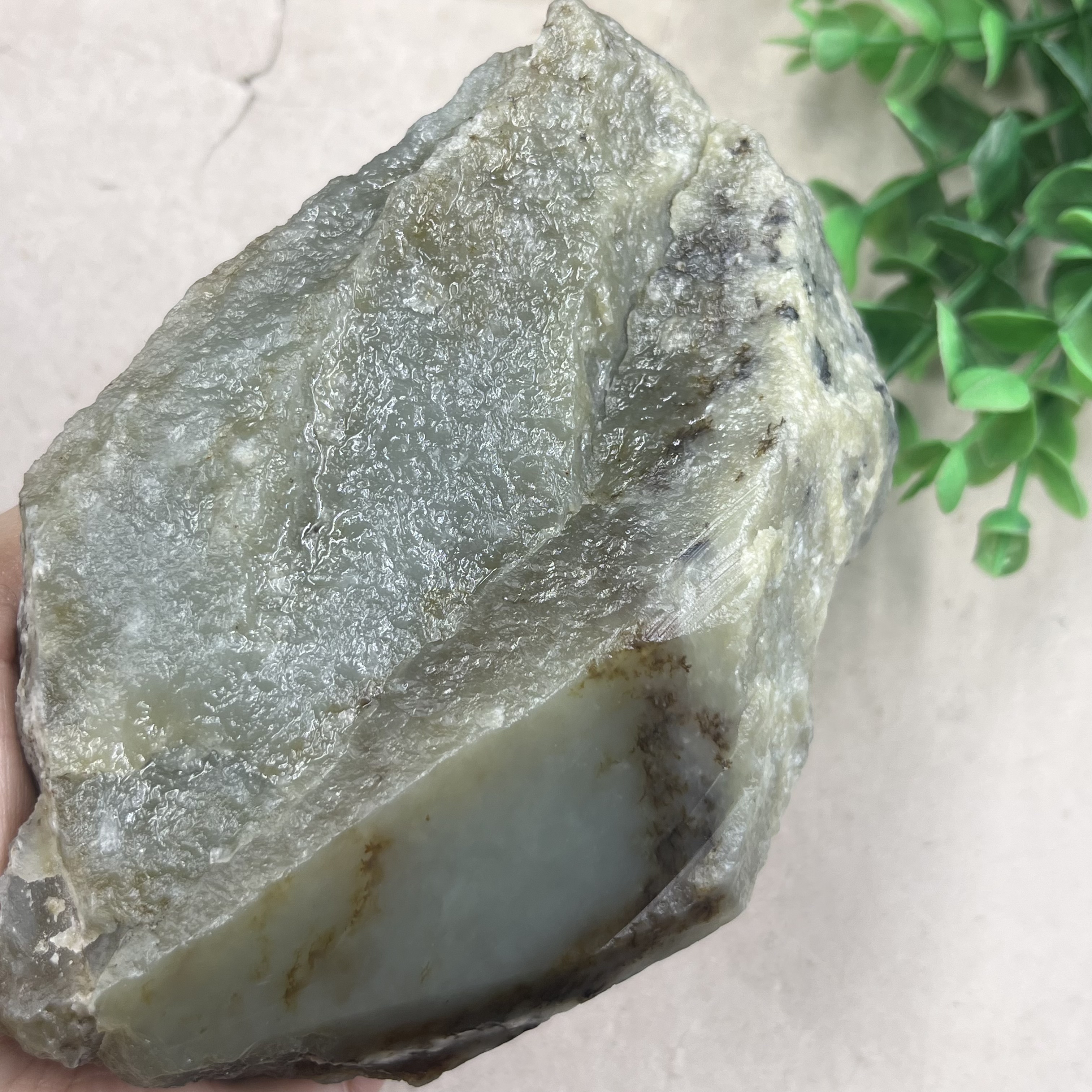 新疆和田玉糖白玉老玉且末特色玉石摆件 边角料DIY珠子包邮631克t