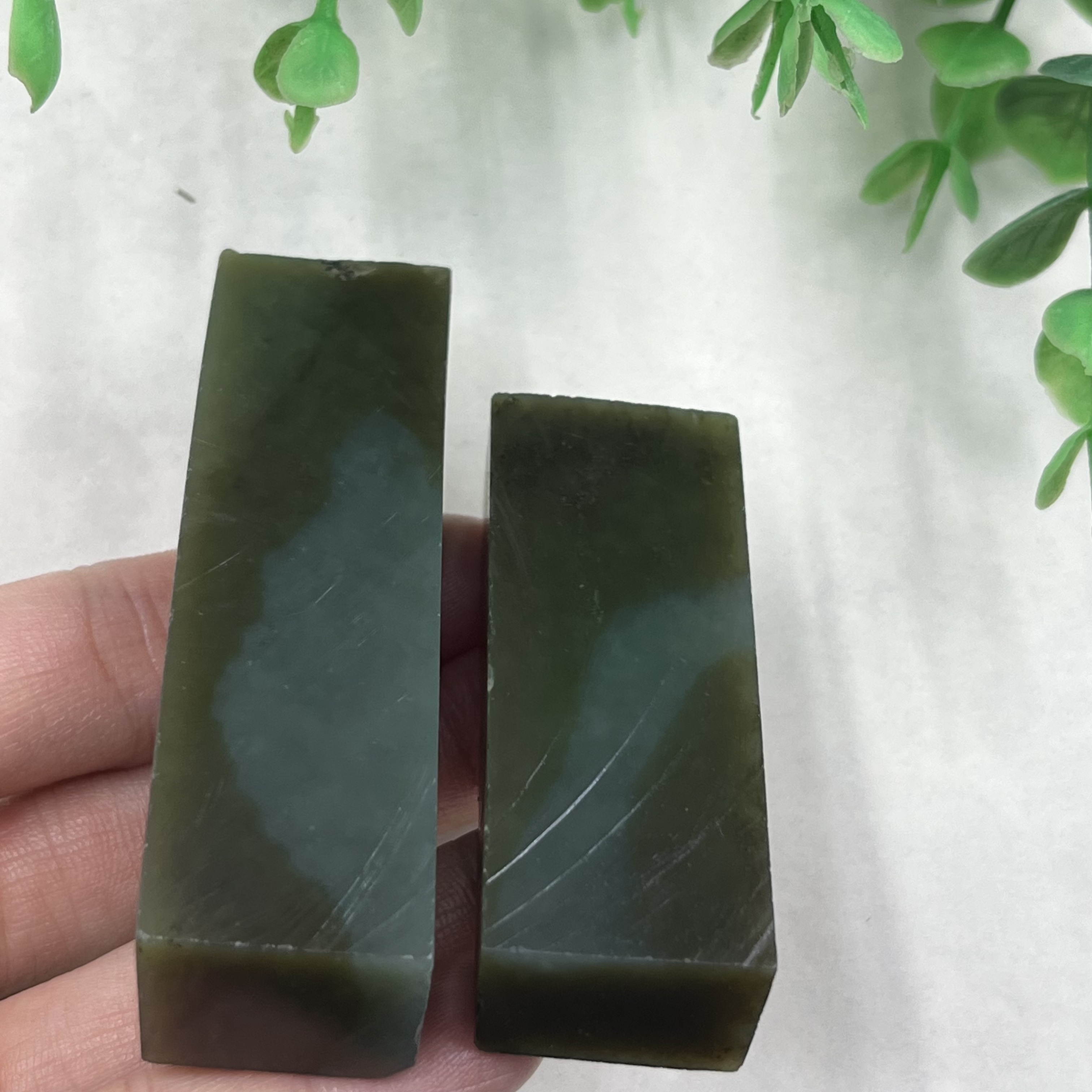 2件价新疆和田玉且末细料印章方块吊坠边角料玉石料DIY毛料包邮t
