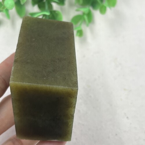 新疆和田玉糖玉且末印章把件边角料镇尺下脚料毛料长方料包邮23ta