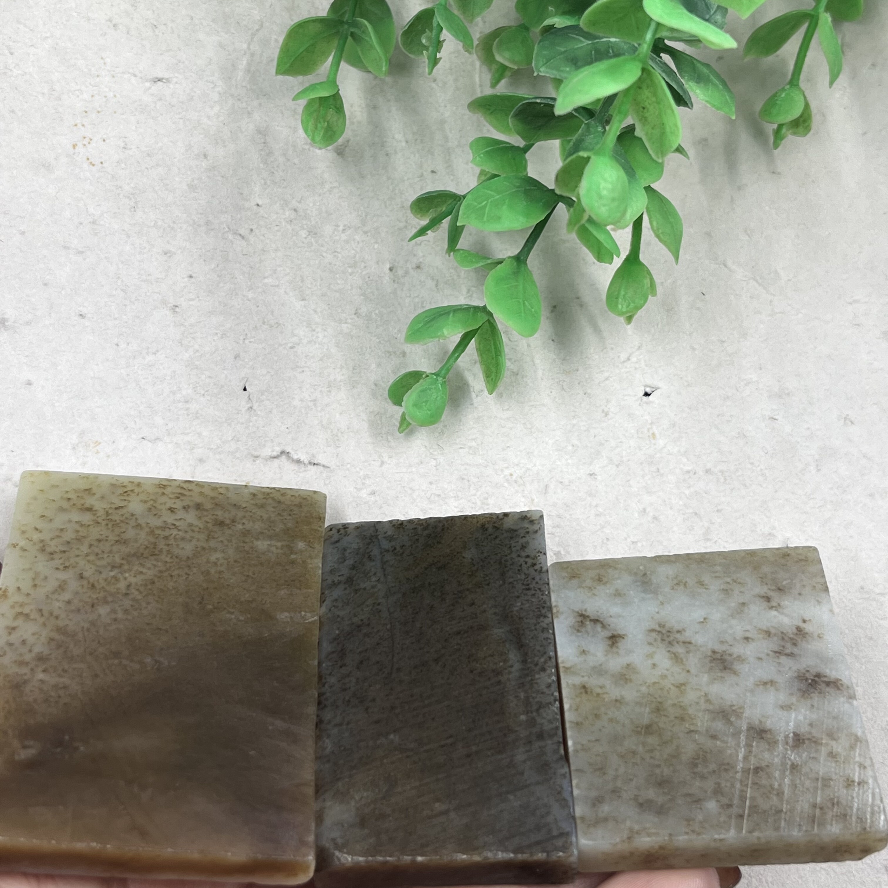 3件价新疆和田玉糖草花且末薄片牌子边角料玉石料下脚料DIY包邮t