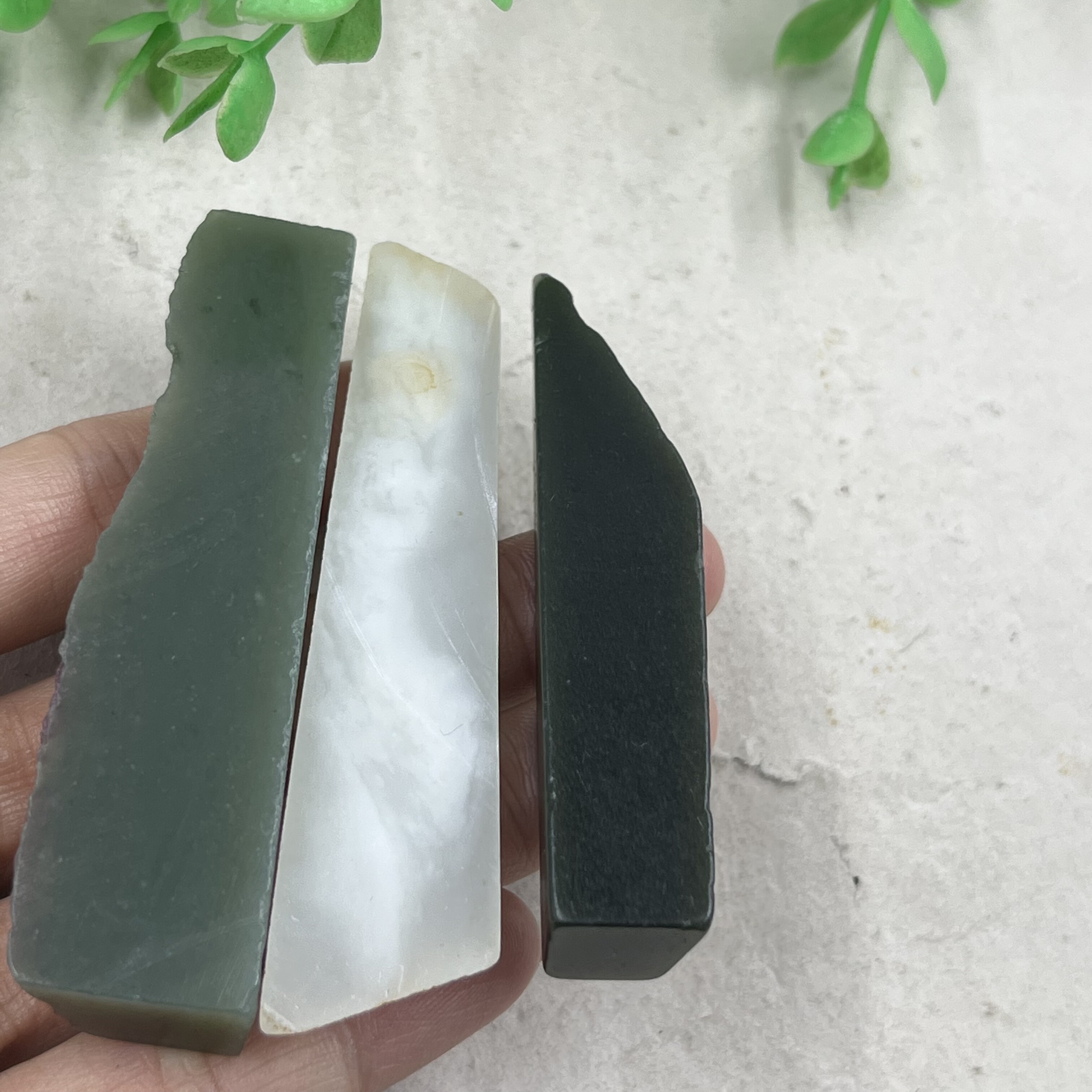 3件价新疆和田玉且末长条小件印章边角料玉石料毛料DIY吊坠包邮t