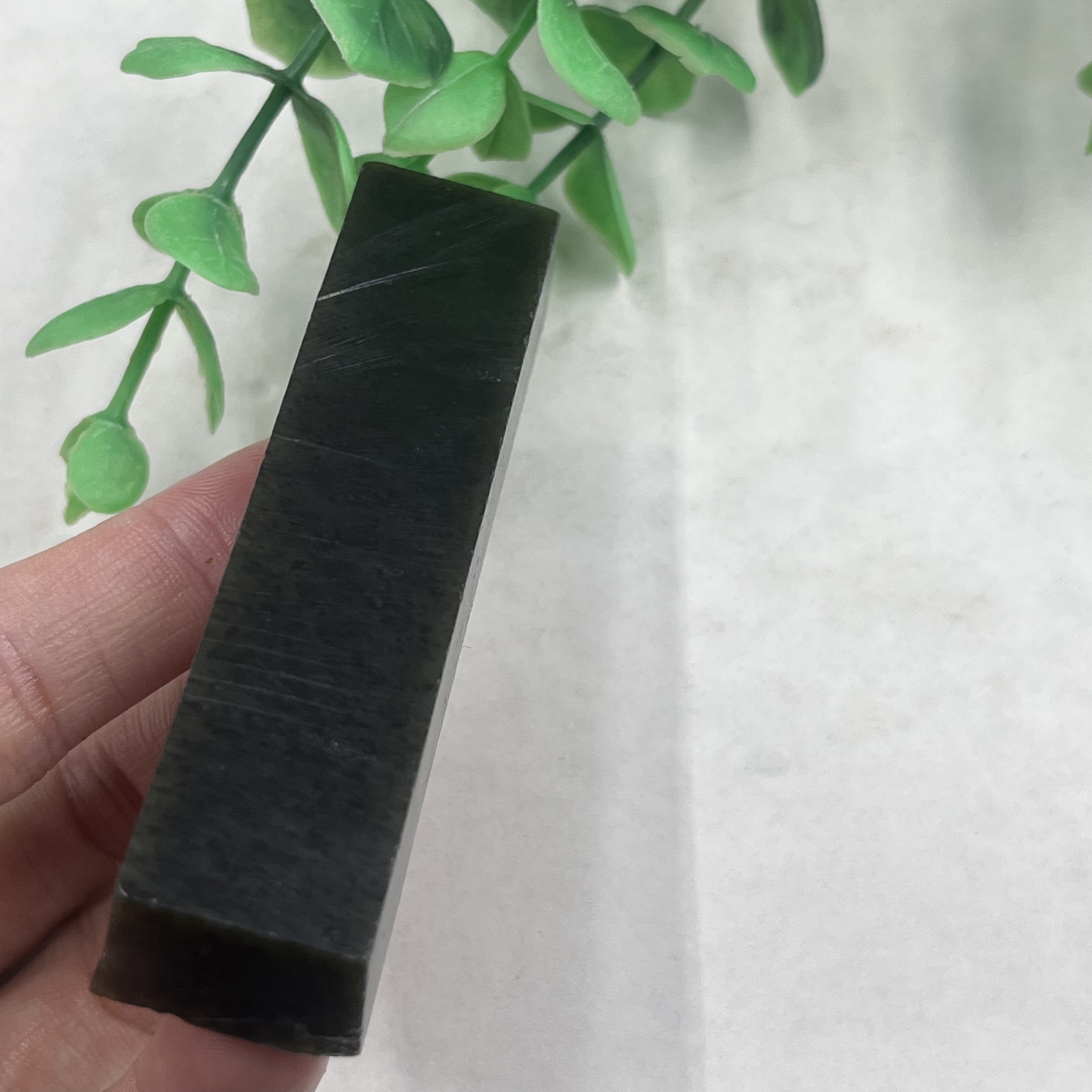 新疆和田玉糖玉且末长条印章把件边角料 方条印玉石料包邮49克t