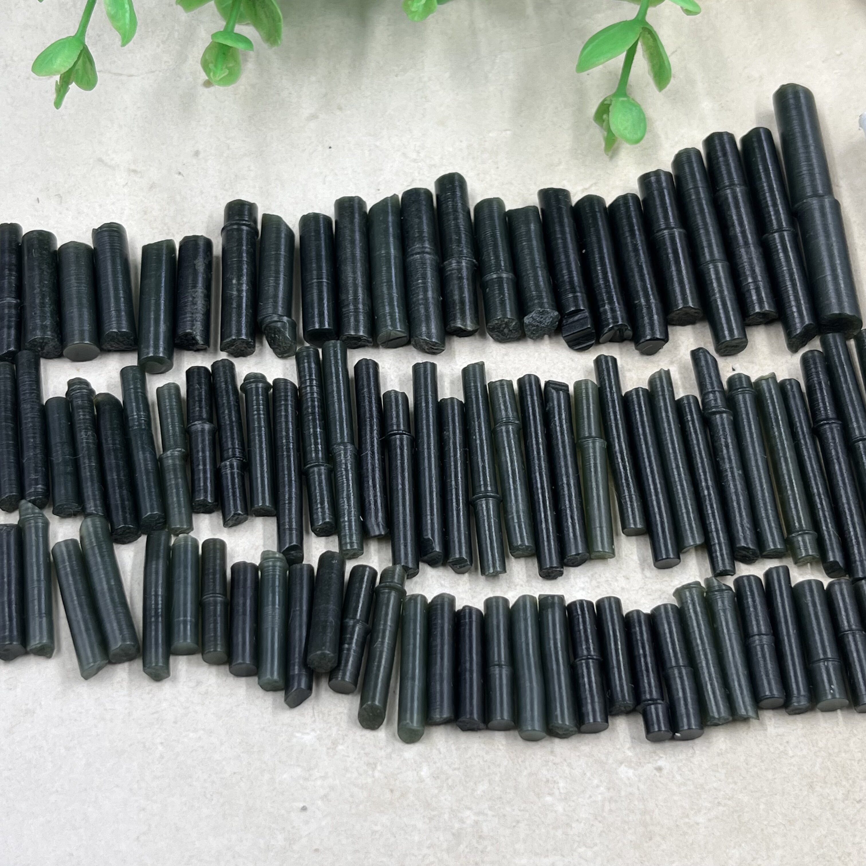 新疆和田玉且末蓝长条边角料小件DIY耳饰风铃鱼缸料包邮115克t