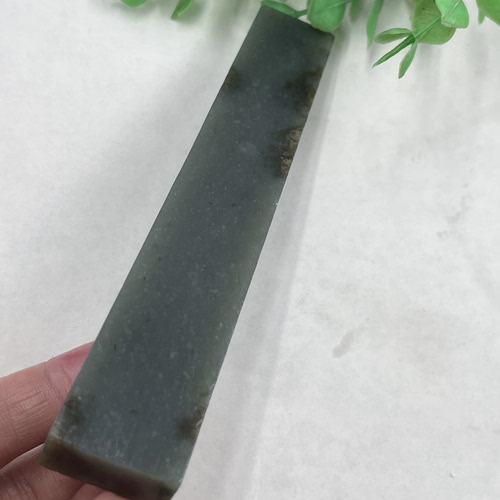 新疆和田玉且末蓝长条镇尺镇纸边角料玉 石料下脚料毛料包邮85克t