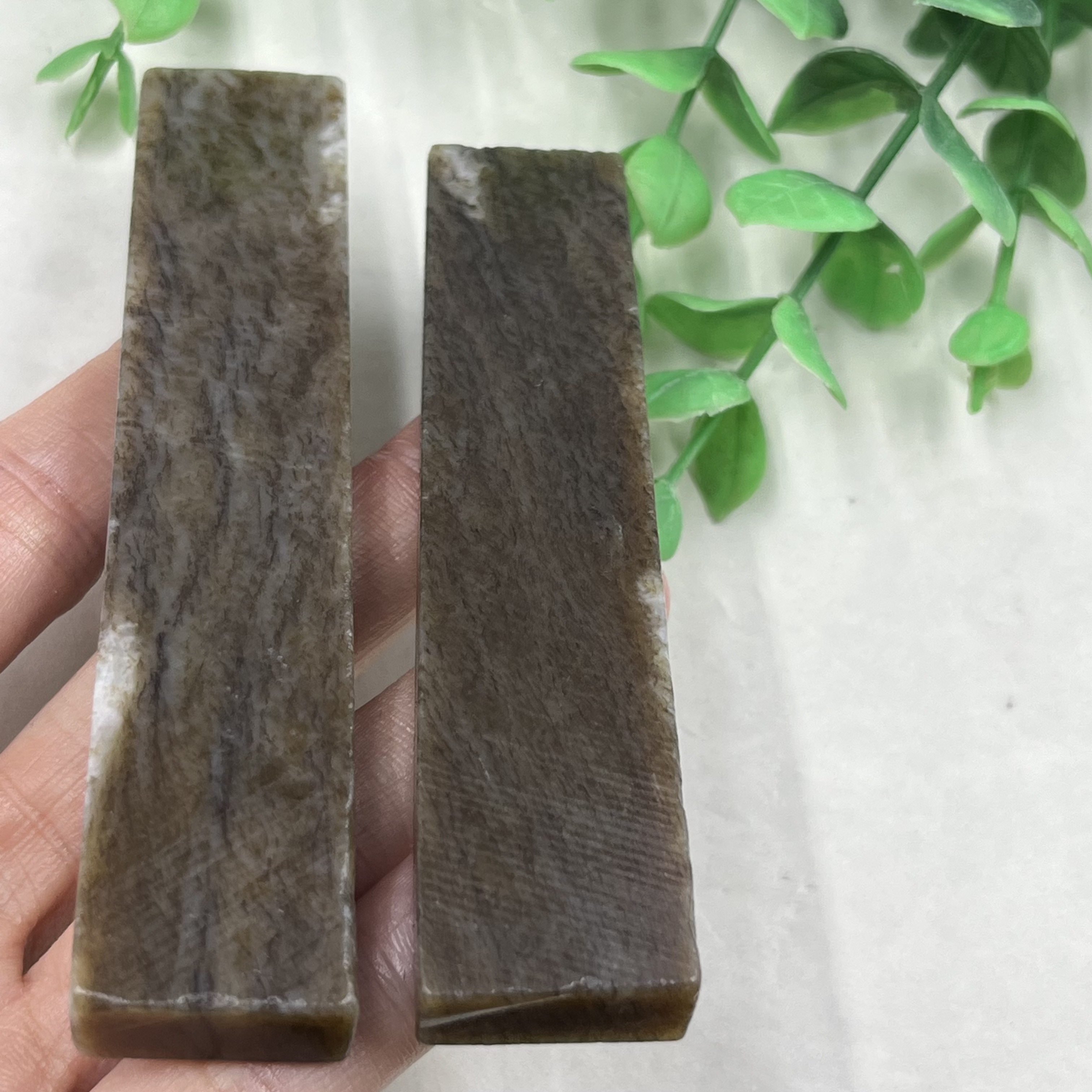 2件价新疆和田玉糖草花且末牌子料边角料长方料玉石料下脚料包邮t