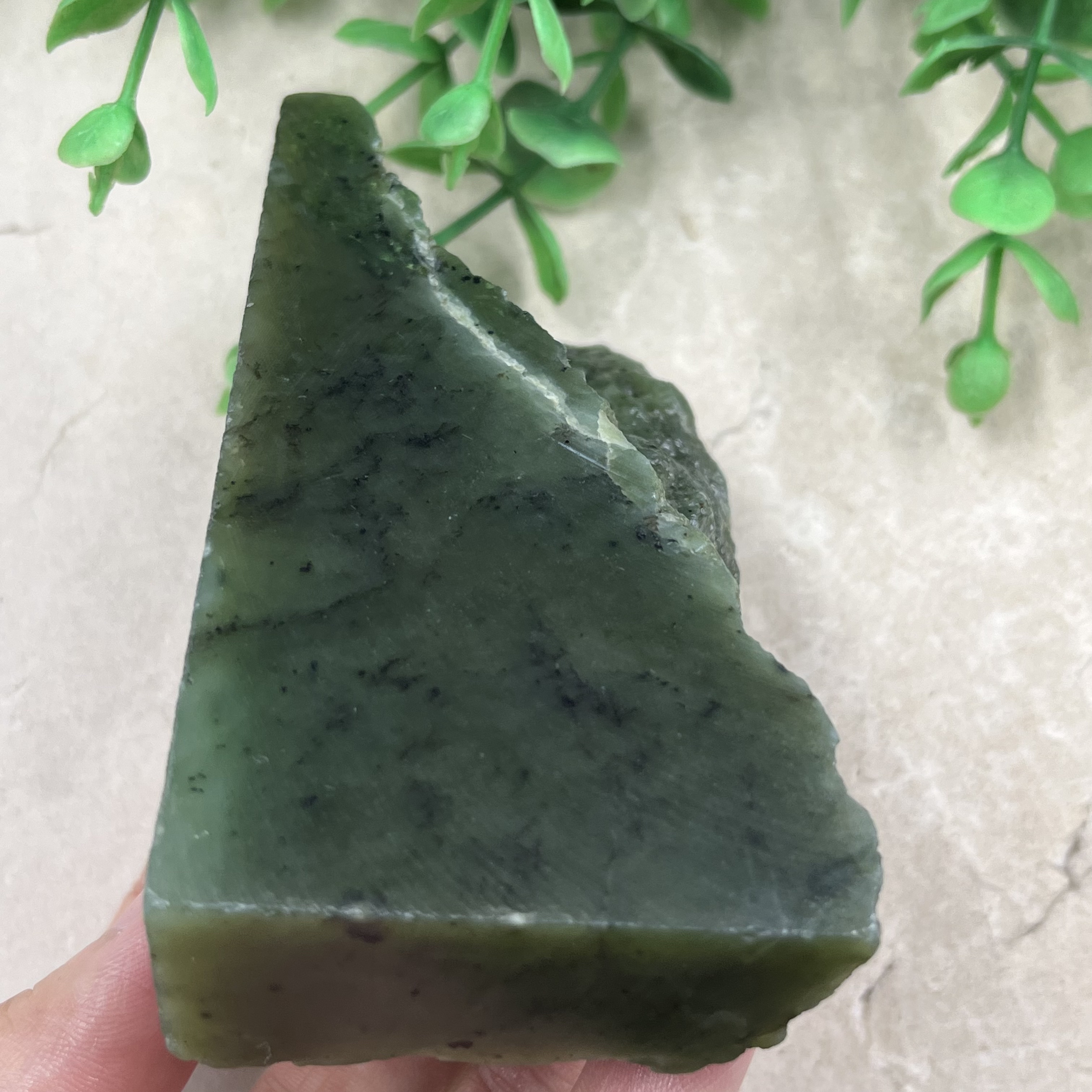 新疆和田玉碧玉菠菜绿手把件边角料玉石料下脚料DIY珠子包邮350克