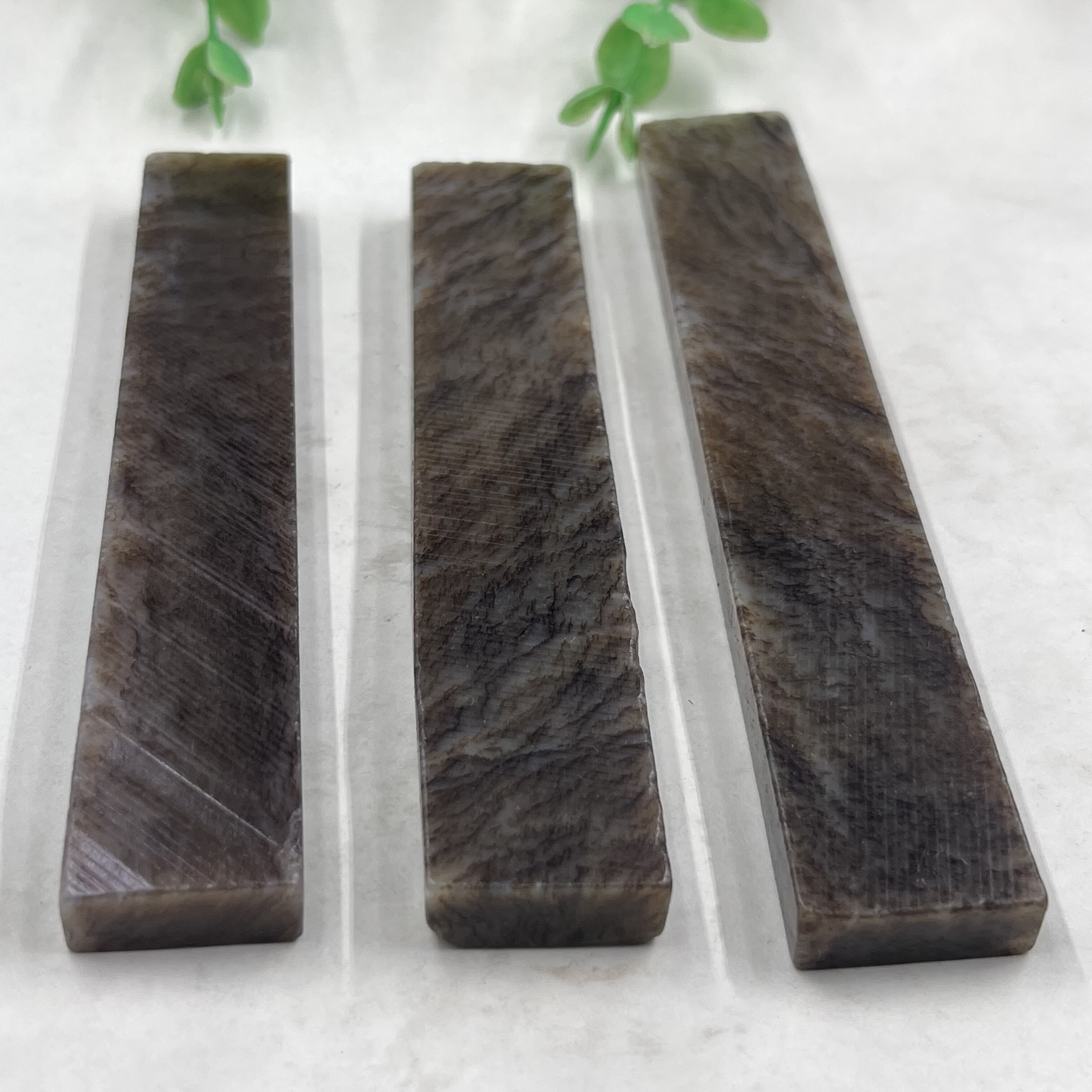 3件价新疆和田玉糖玉且末牌子边角料玉石料特色长方料镇纸包邮t