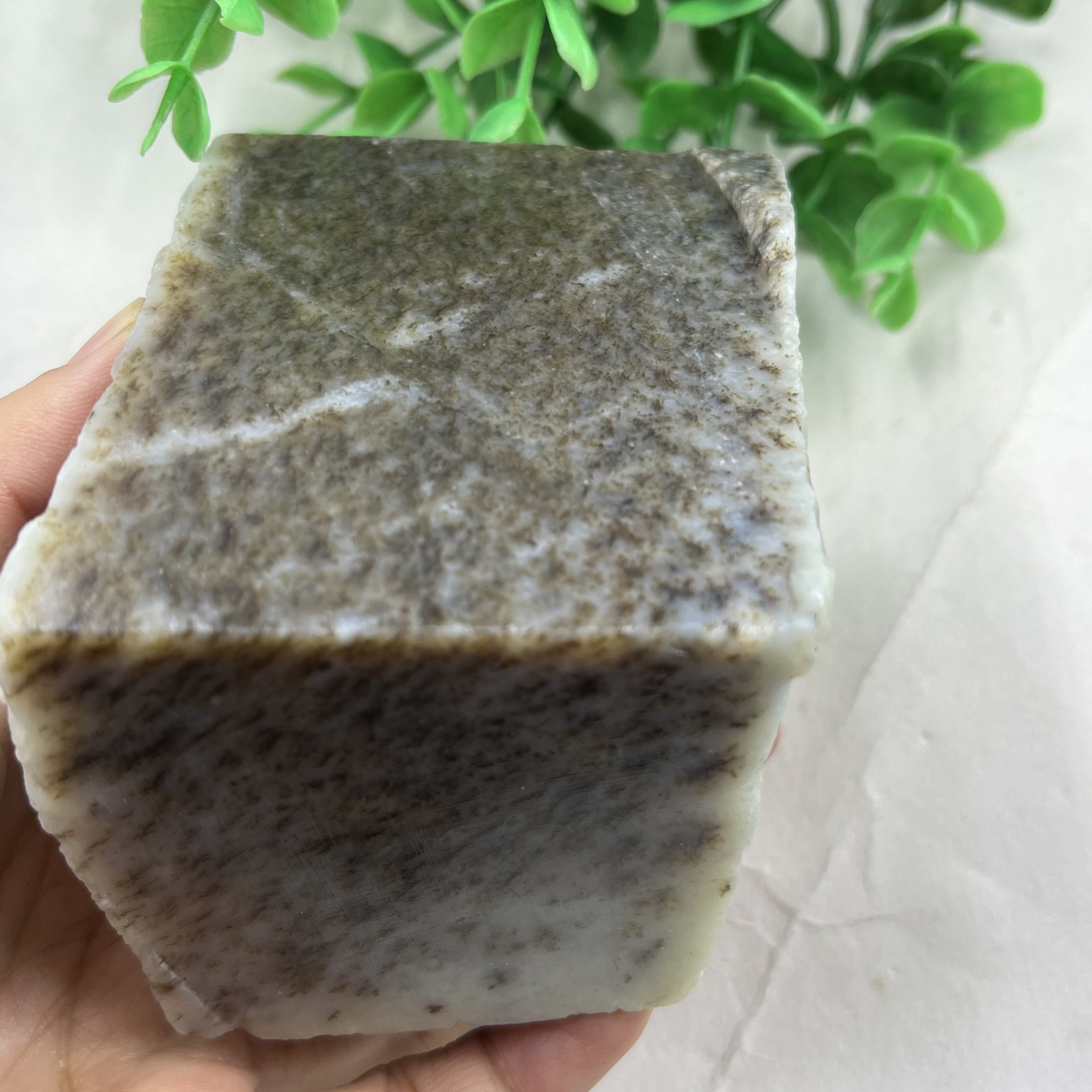 新疆和田玉糖玉印章摆件边角料玉石料毛料镇纸镇尺包邮男女703克