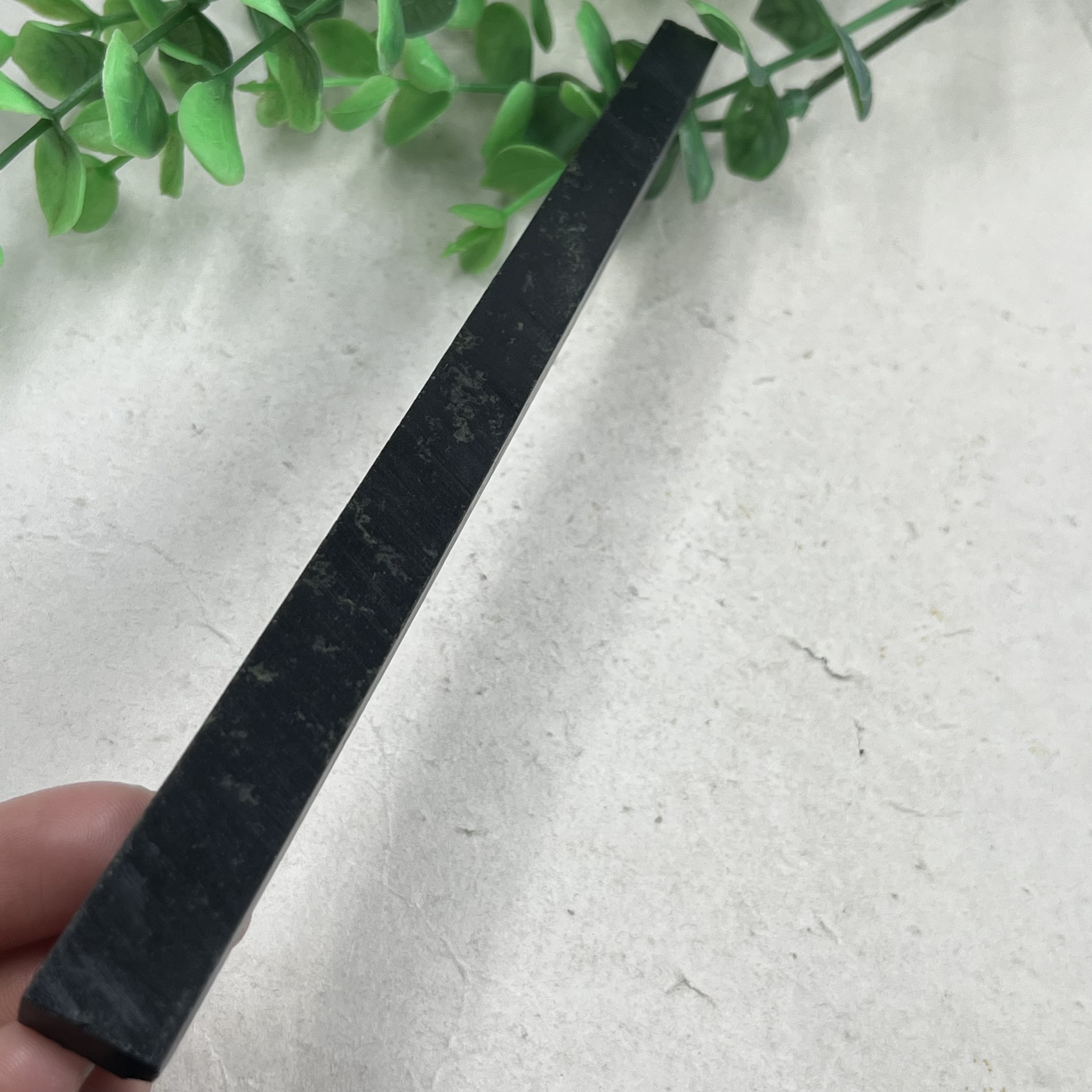 新疆和田玉青玉长条发簪料边角料细条镇尺下脚料玉簪包邮长168mm