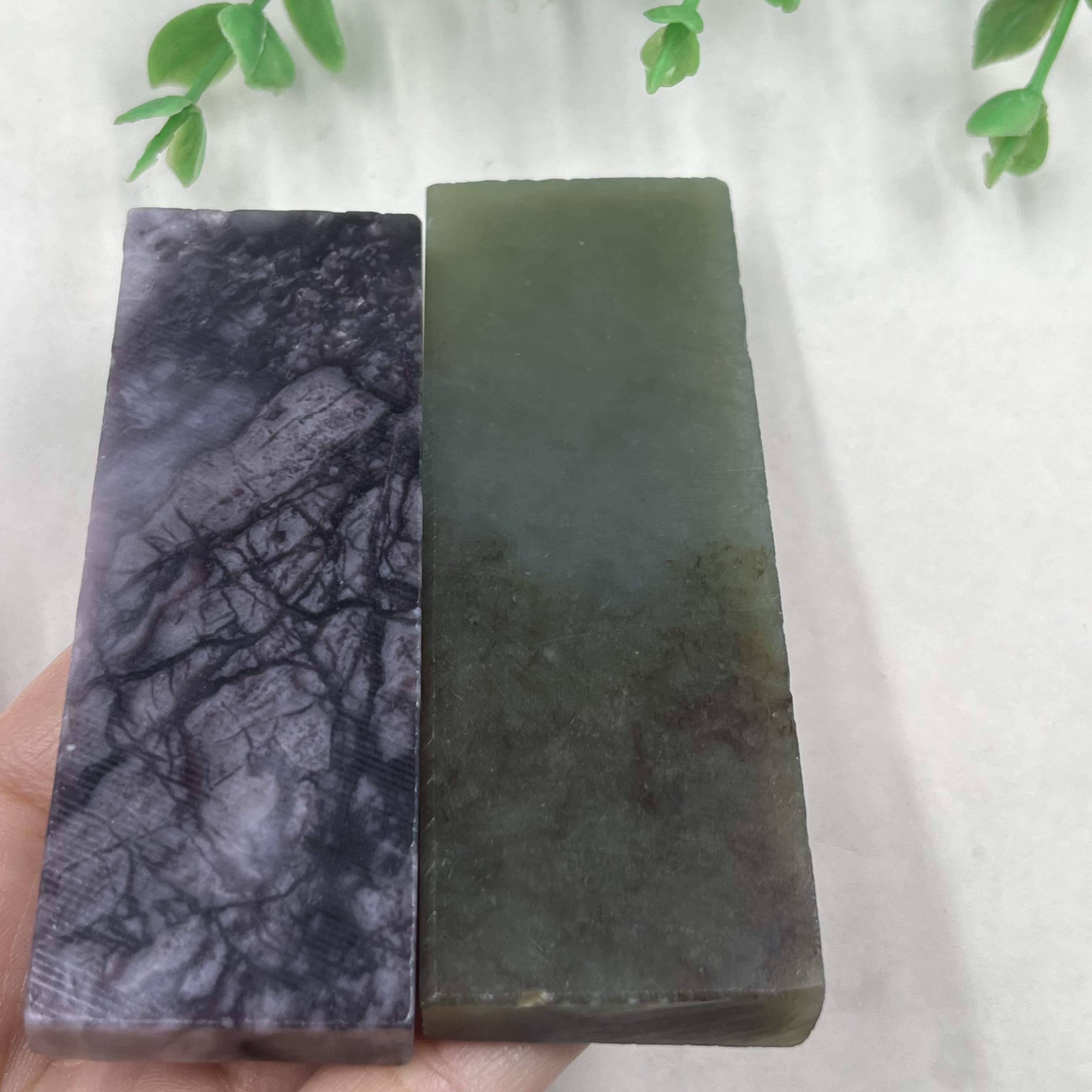 2件价新疆和田玉且末紫罗兰意境牌子边角料玉石料DIY吊坠包邮t