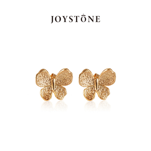 18K镀金高级感复古优雅耳环 JOYSTONE意大利蝴蝶耳钉女小众设计感