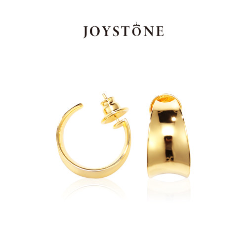 JOYSTONE梦舟耳环 欧美复古简约百搭轻奢18K镀金度假风耳饰