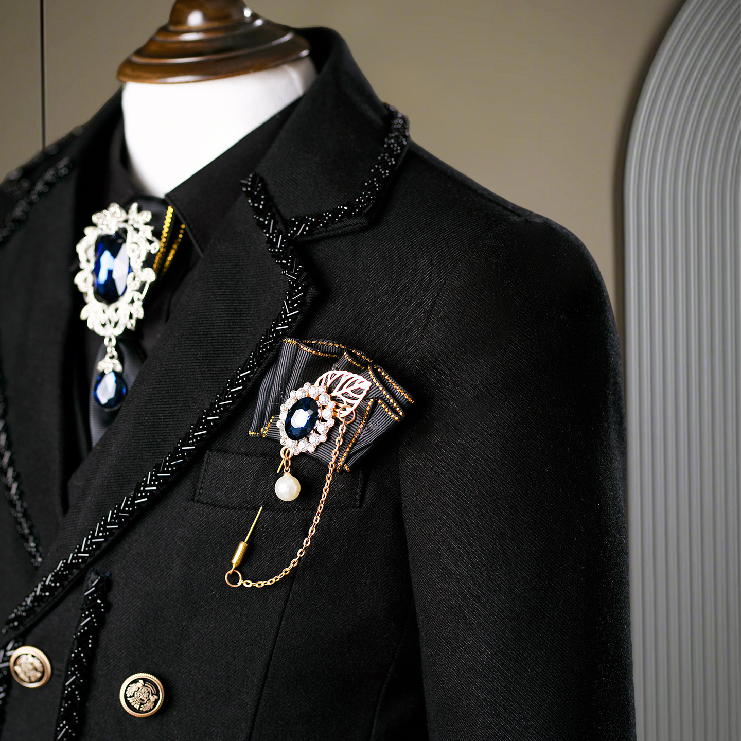 男童礼服高端2026新款主持人西装套装儿童花童走秀钢琴演出服黑色