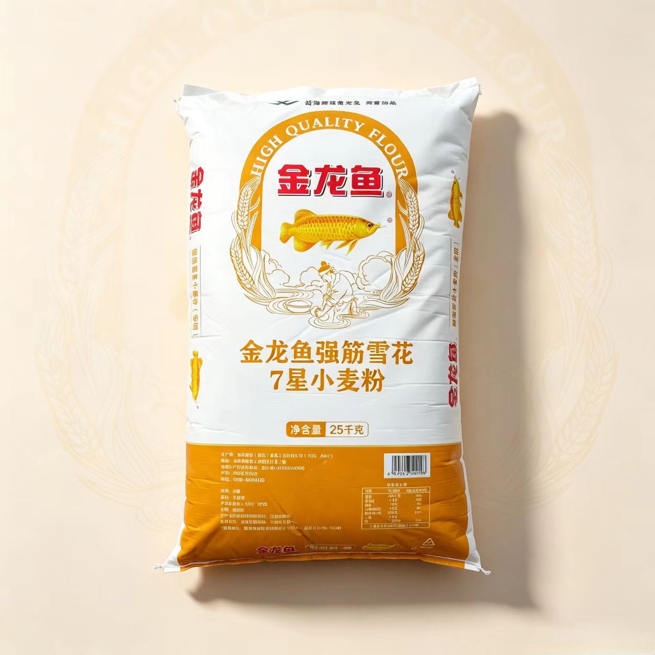 金龙鱼强筋雪花7星小麦粉做面条拉面烩面饺子包子馒头面粉50斤