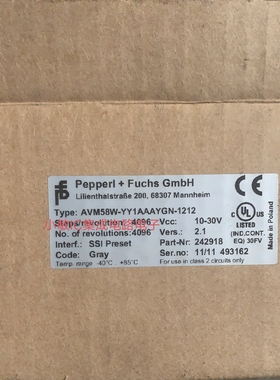 AVM58W-YY1AAAYGN-1212 倍加福编码器询价