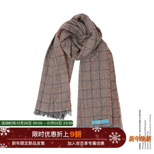 Limited Unvesno 编织方格纹路松软格子围巾 窗边秋色 Ed.