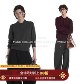 100%莱赛尔 Unvesno 老钱Pra风保暖御寒毛织百搭polo衫 毛衣