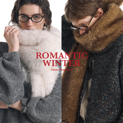 【环保皮草】Unvesno(UN)中古感纤维毛云朵感保暖百搭皮草围巾