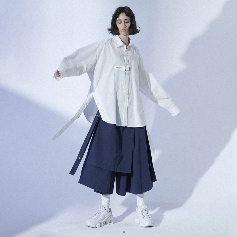 unvesno古着潮牌日式八分短裤