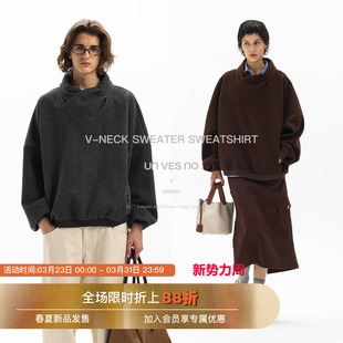 Unvesno 抗皱挺括极简套头保暖御寒秋呢绒卫衣 700G毛呢料