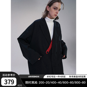 Unvesno (UN) “无性别”非规范撞色复古西服休闲西装外套