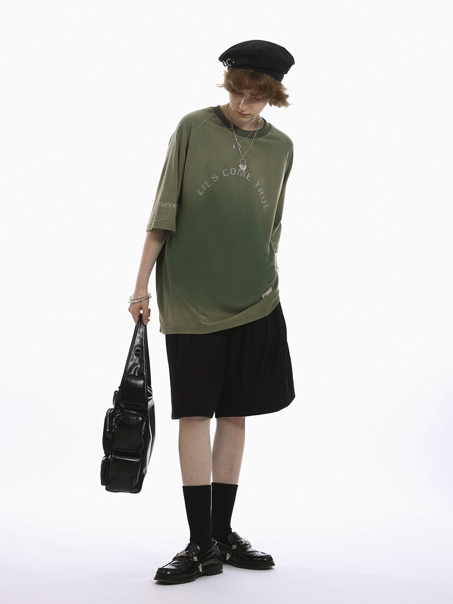 做旧短袖UNVESNO渐变中性