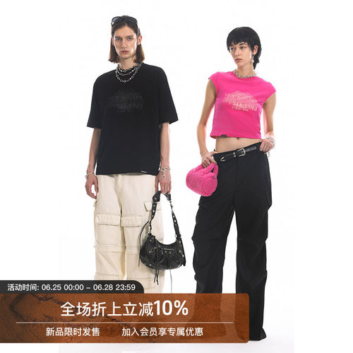 印花短袖UNVESNO印花男女款