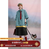 复古条纹衬衣日系古着切割线领带短袖 衬衫 Unvesno 夏季 穿搭