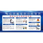 预防电信诈骗宣传海报墙贴防范网络诈骗知识宣传栏挂图展板墙贴纸