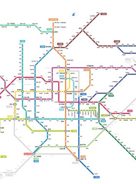 2025新版广州地铁路线图广告贴纸