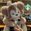 可爱雪莉玫U型枕连帽旅行可爱护颈办公室空调开车飞机冬季带帽子