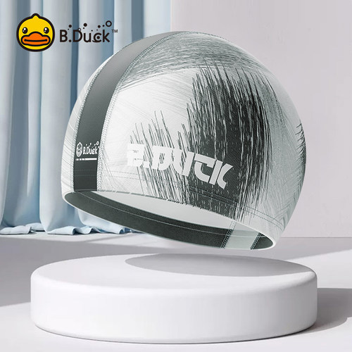 b.duck小黄鸭泳帽舒适布料防晒
