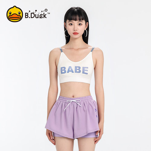 B.Duck泳裤游泳运动健身训练短裤