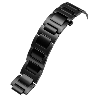 适用于卡地亚蓝气球手表表带钢带Cartier钢表链男女凸口金属表带