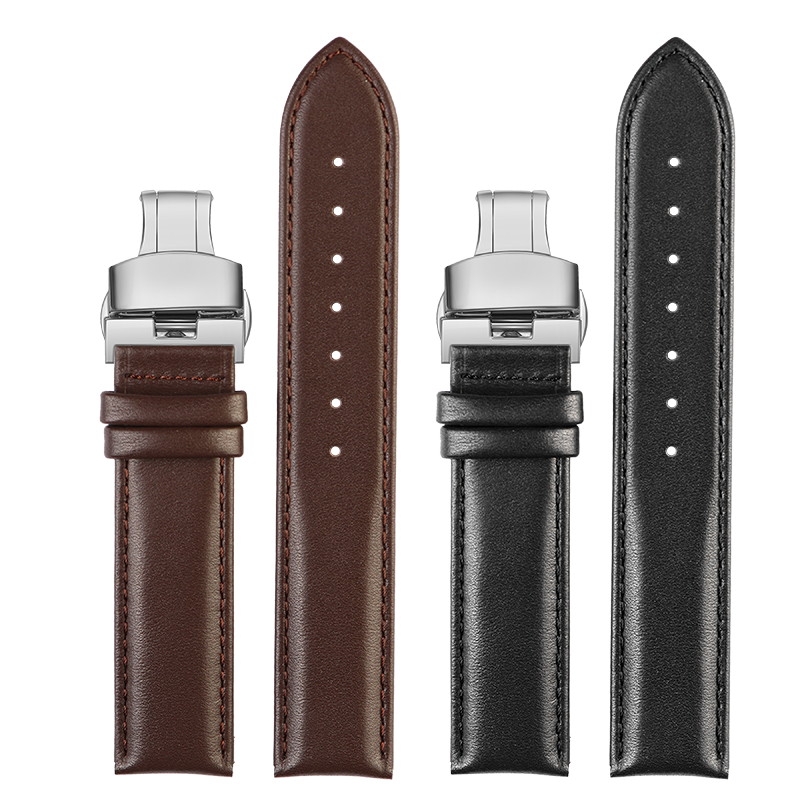 等宽牛皮表带适配Fiyta飞亚达印系列男女GA850002/GA850001手表带
