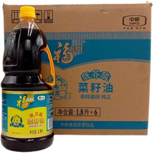 福临门低芥酸菜籽油非转基因纯正1.8L*6瓶整箱江浙沪皖包邮发货批