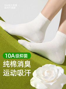 女士夏季薄款袜子纯棉10A抗菌防臭夏天棉透气舒适百搭休闲中筒袜