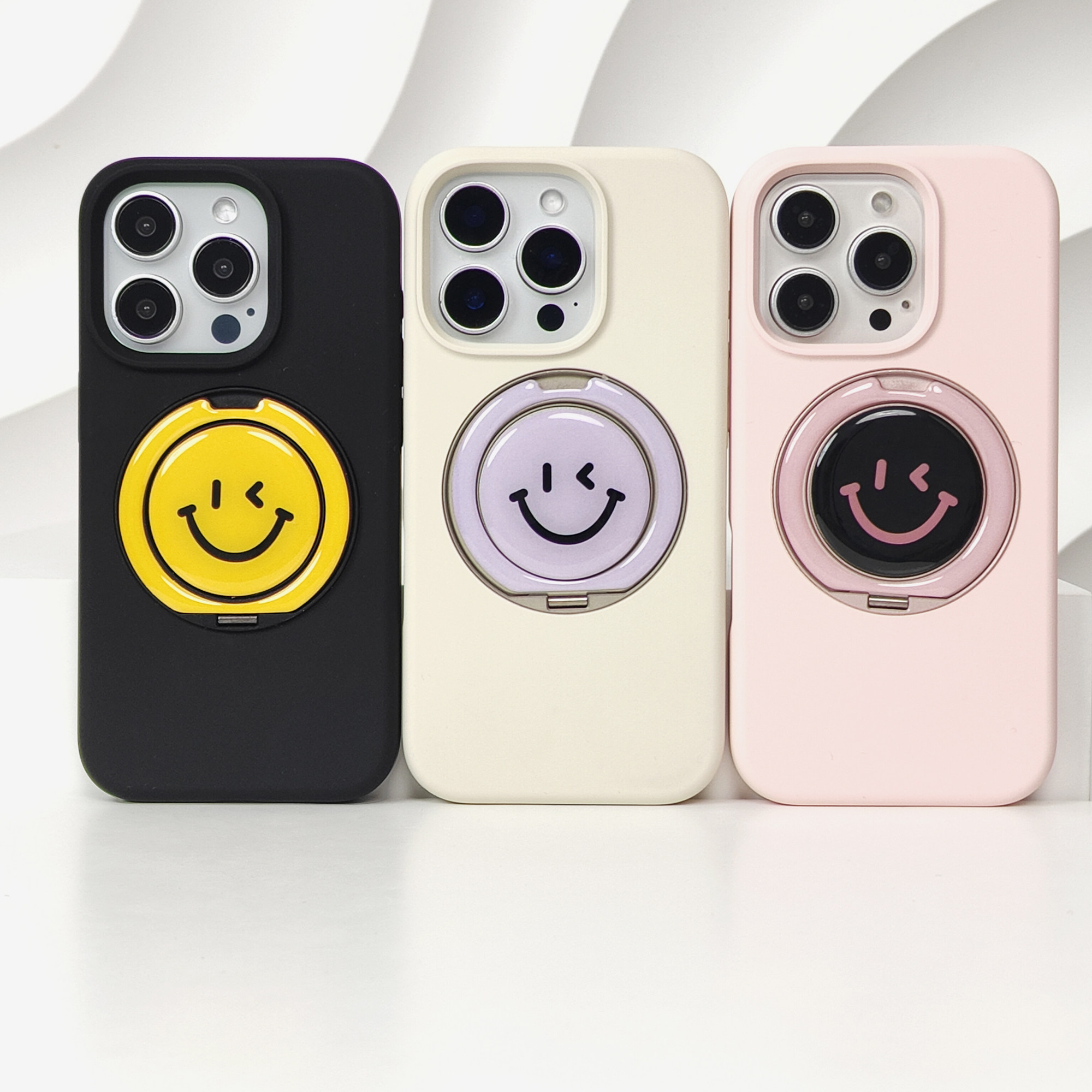 苹果16可爱液态硅胶磁吸支架外壳